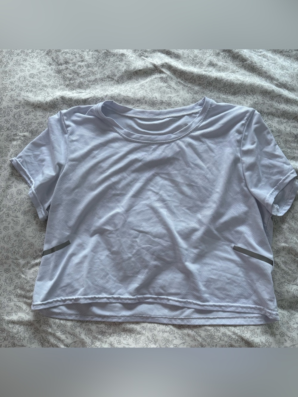 SHEIN White Breathable Mesh Workout Tee